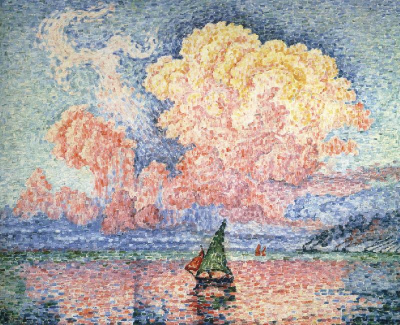 Paul Signac pink cloud oil painting image